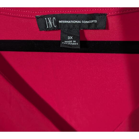 INC International Concepts Tank Top Womens 3X Zip V Neck Sleeveless Stretch Casu - Picture 7 of 8